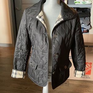 Burberry black quilted jacket